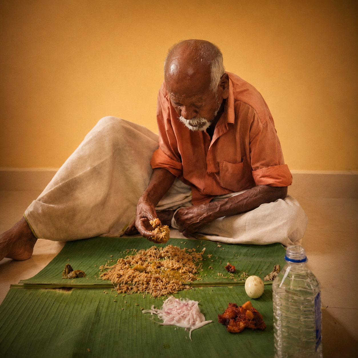 Elders sharing a meal at OPC Trust Trichy